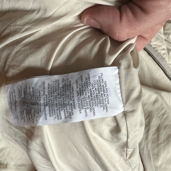 JCREW Cream Down Vest Size Small - Picture 5 of 5